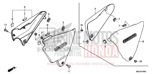 COUVERCLE LATERAL CB1100CAK de 2019